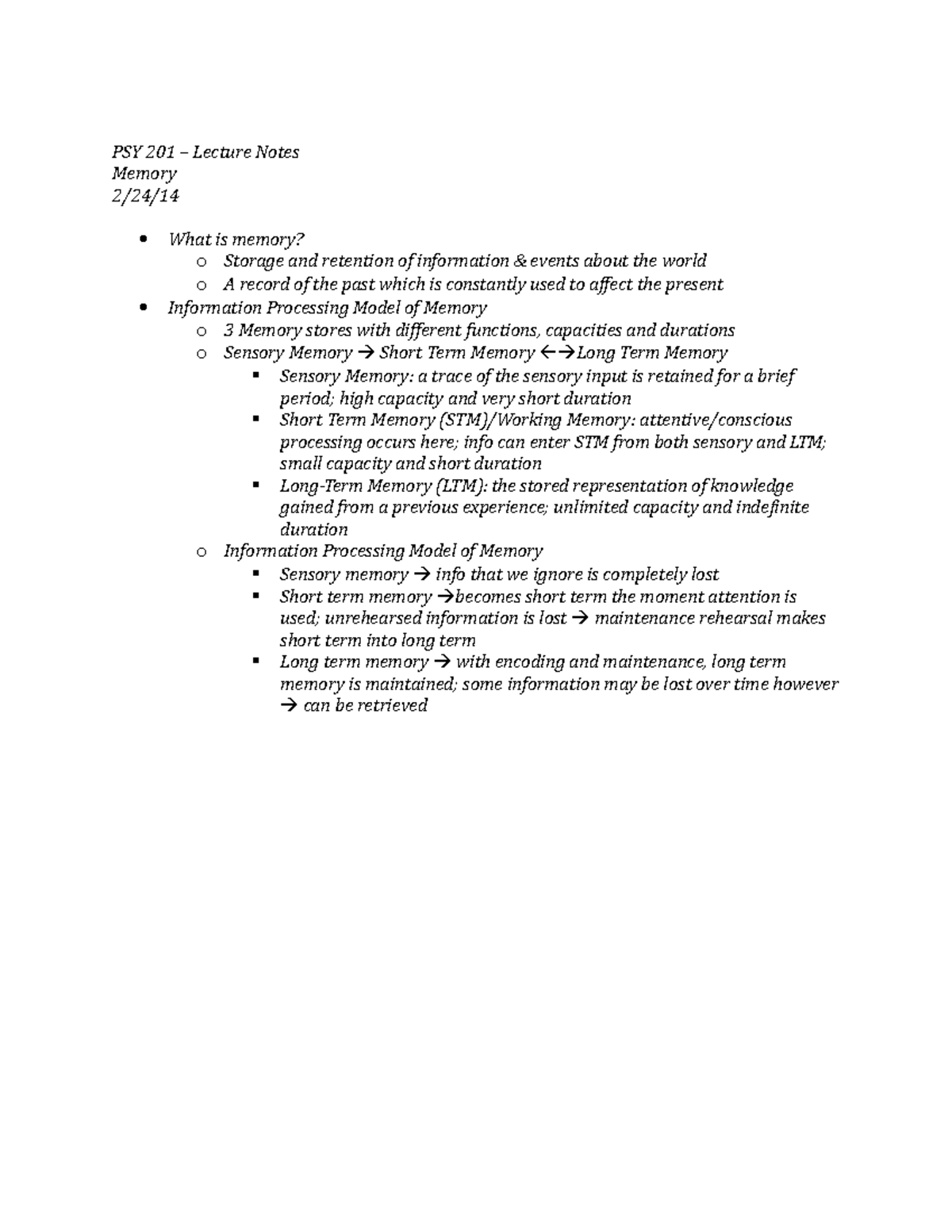 psy-201-feb-24-overview-of-memory-psy-201-lecture-notes-memory