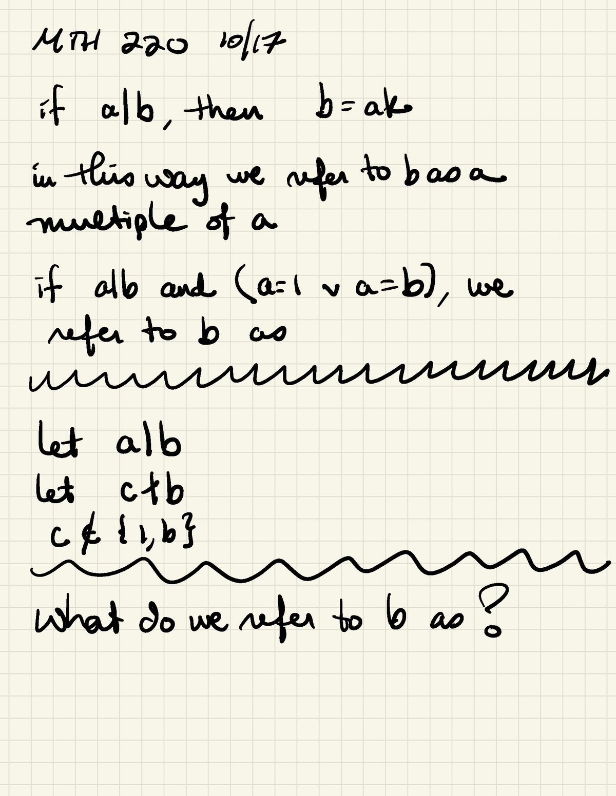 Proof That If A/b, Then B=ak - MTH 220 10/ If Alb , Then D= Ab In This ...