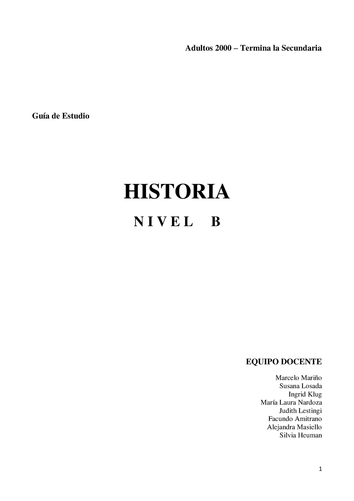 Historia B ...