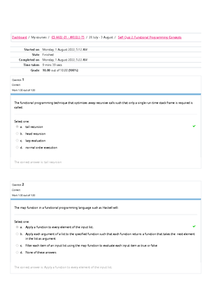 CS 4402 Comparative Programming Language Final Exam Review - The ...
