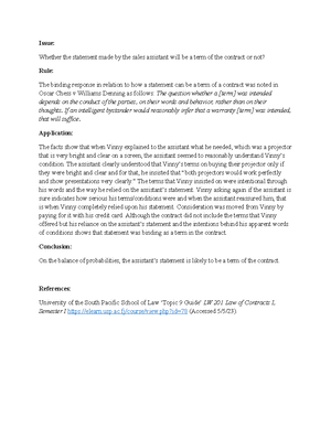LW206 2021 Final Exam - Improvements. - LW206: Criminal Law and ...