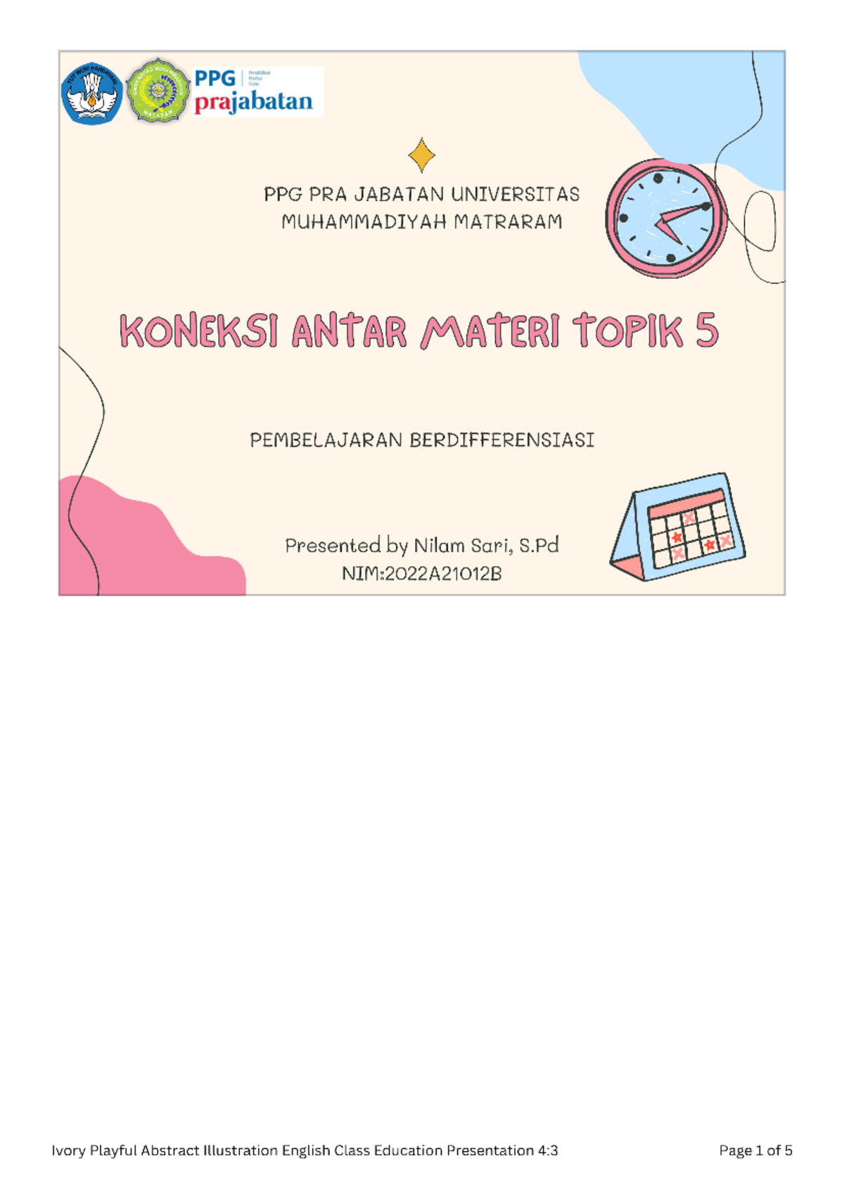 Koneksi Antar Materi Topik 5 Pembelajaran Berifferensiasi ...