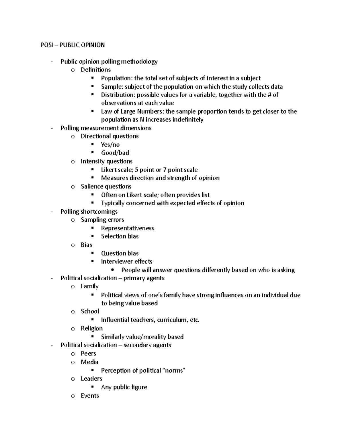 POSI - Public Opinion - POSI – PUBLIC OPINION Public opinion polling ...