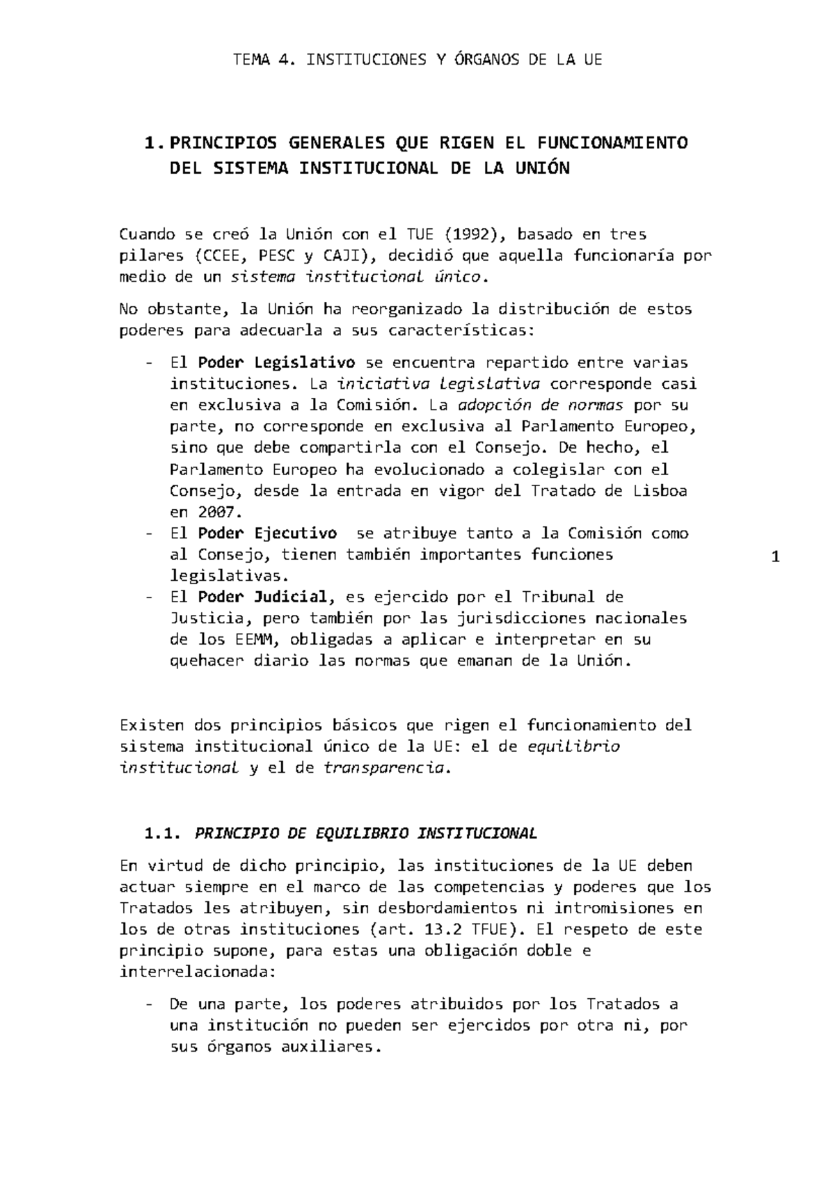 TEMA 4. Instituciones Y Órganos DE LA UE - TEMA 4. INSTITUCIONES Y ...