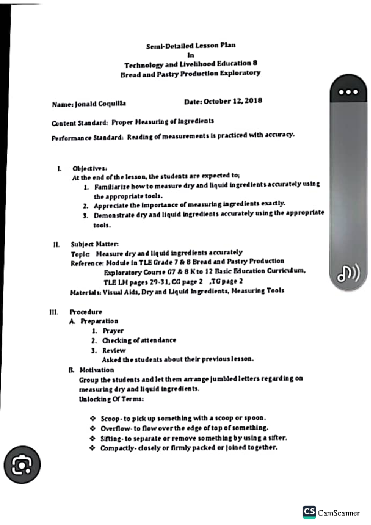 Cam Scanner 03-16-2024 08 - Lesson Planning - CamScanner - Studocu