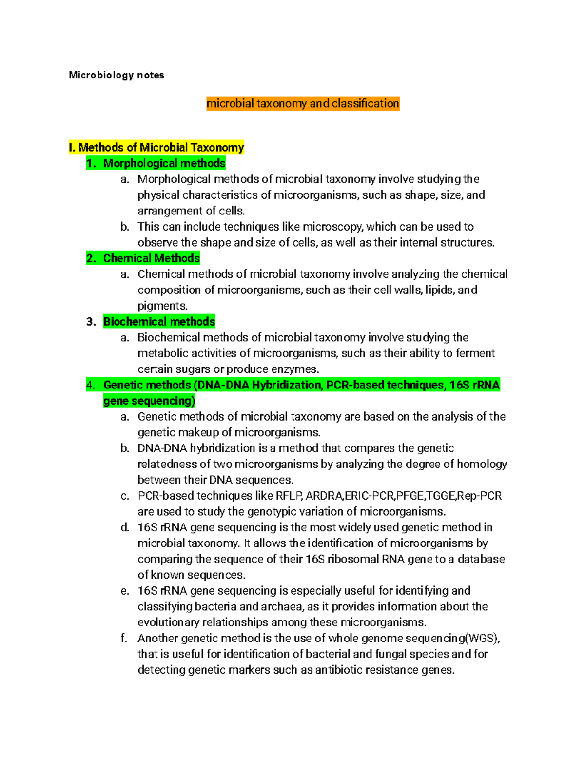 Microbiology notes 1 Microbiology notes microbial taxonomy and