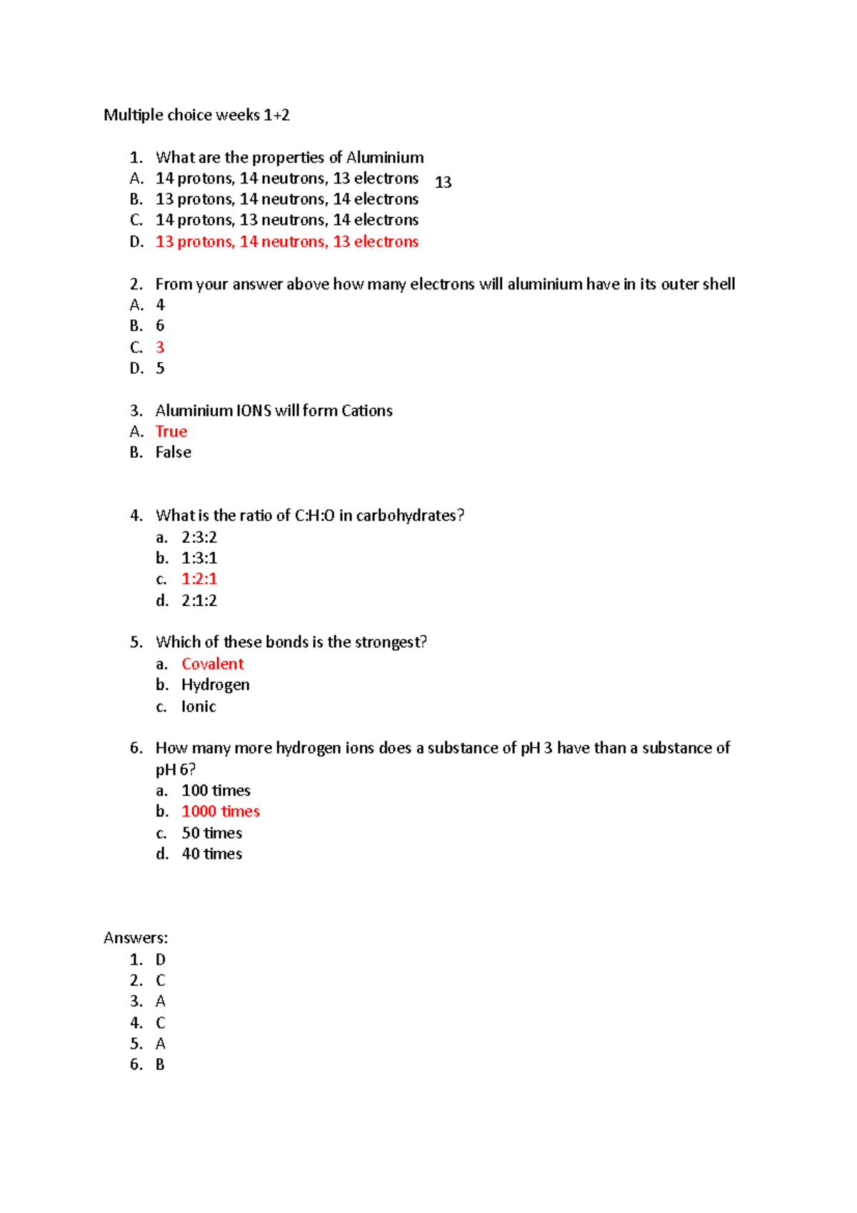 Duncan's Multiple choice weeks 1 2 - Multiple choice weeks 1+ What are ...