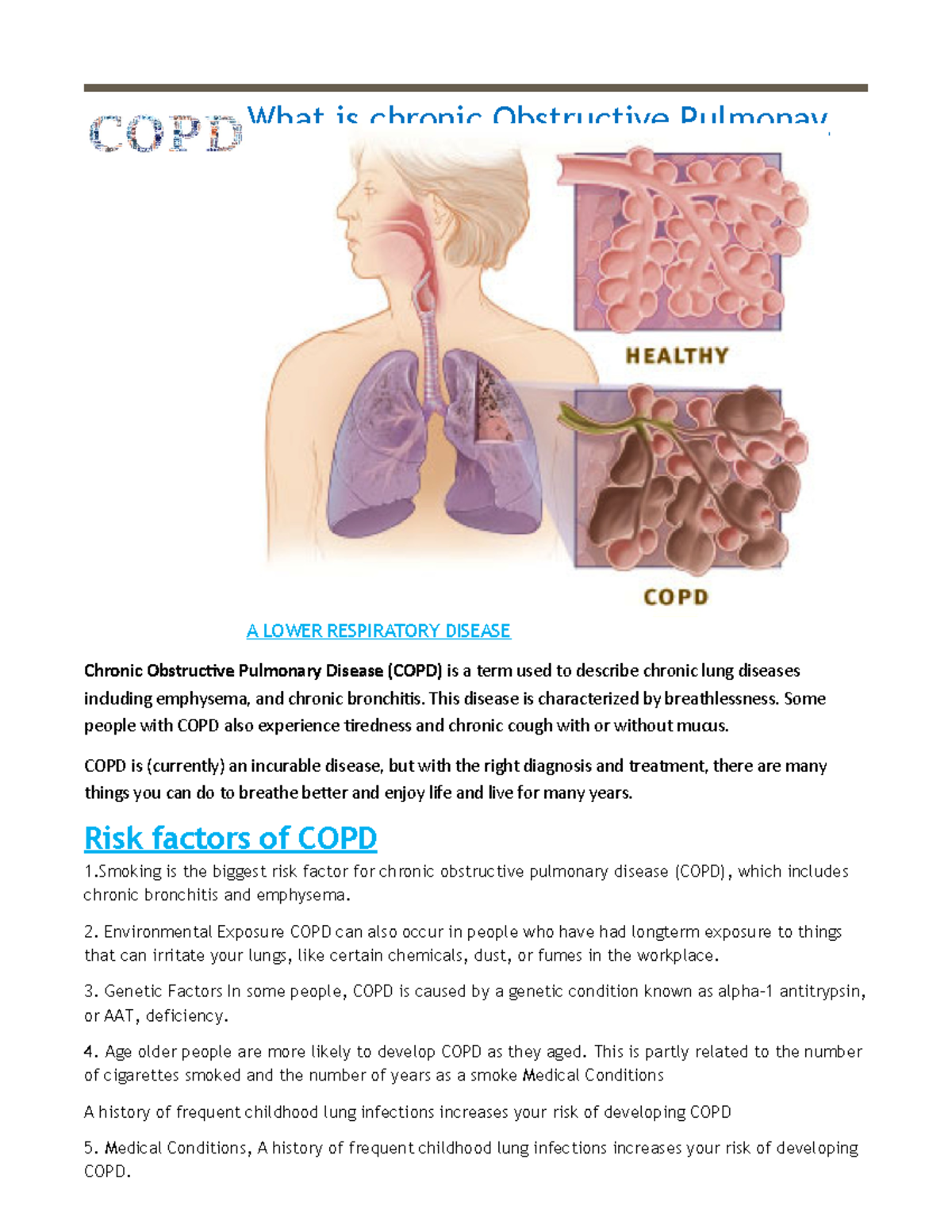 Infographic+copd C - Home Assigments For Copd - 2356 - Studocu