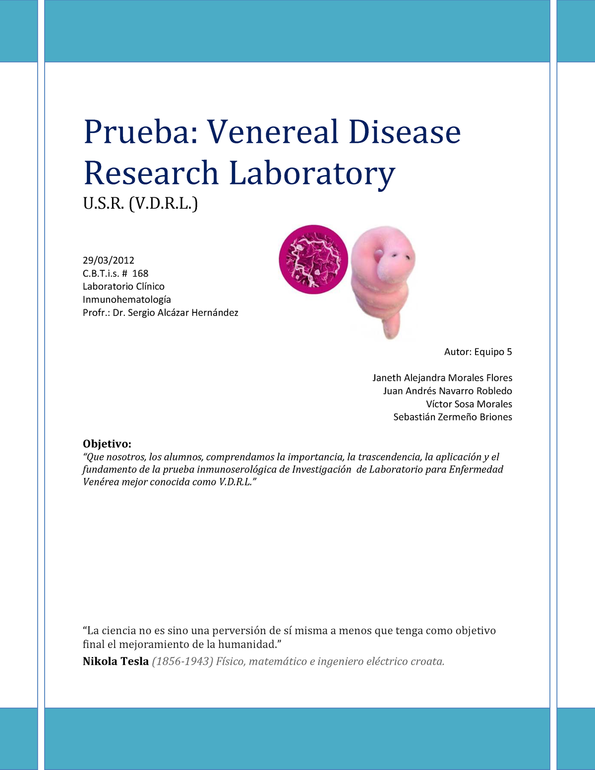 245498486 Practica De Vdrl Usr Prueba Venereal Disease Research Laboratory U Vd 2903 0334