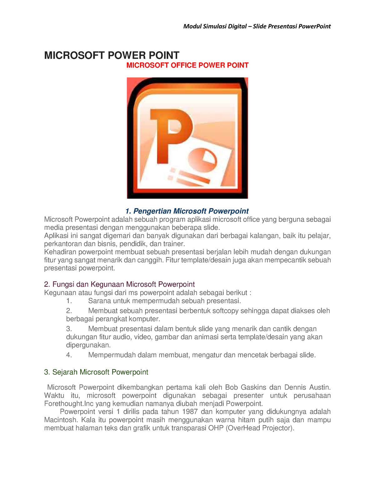 Microsoft Power Point - MICROSOFT POWER POINT MICROSOFT OFFICE POWER ...