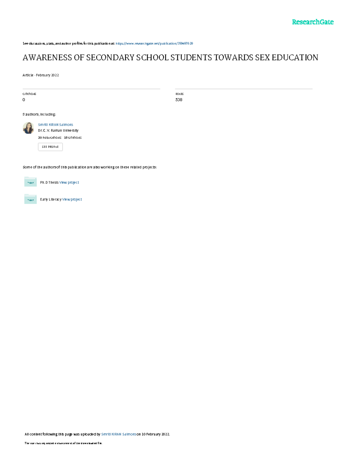 6 - Lecture notes - See discussions, stats, and author profiles for ...