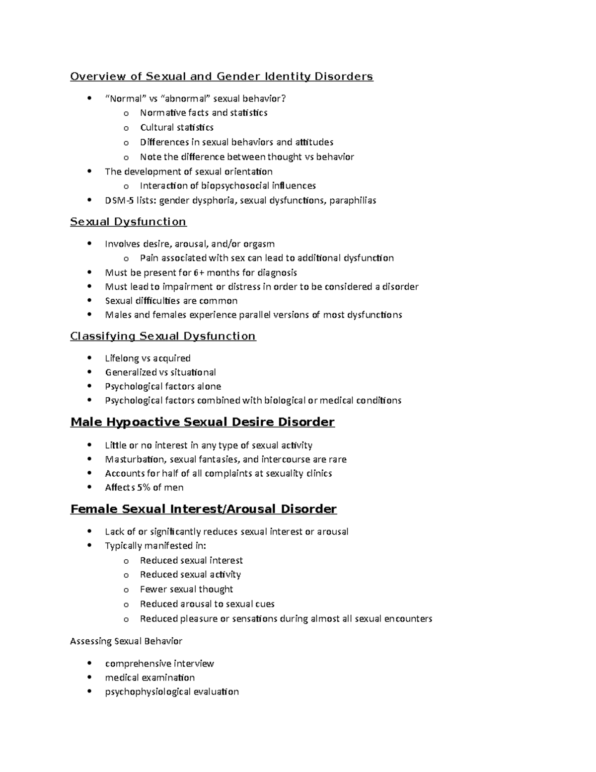 Chapter 9 - Sexual Disorders - Overview of Sexual and Gender Identity ...