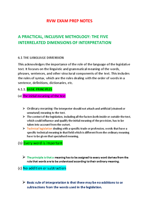 RVW 210 TUT 3 - Tutorial 3- Chapter 5/6 - RVW 210 Tutorial Test 3 ...