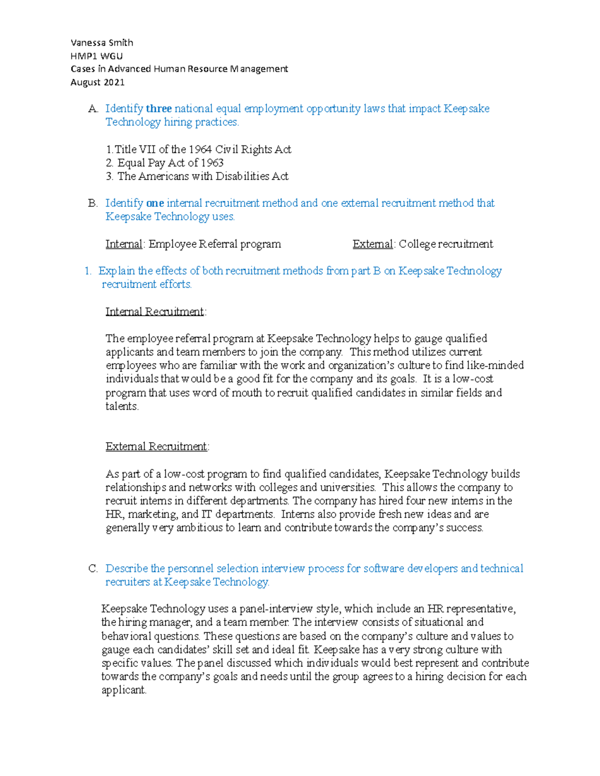 Managing-Human-Capital Testantworten