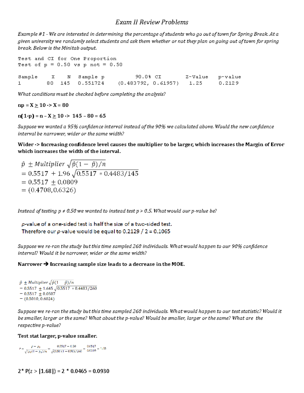 Stat 0200 F2022 Exam II Review Problems Solutions - Exam II Review ...