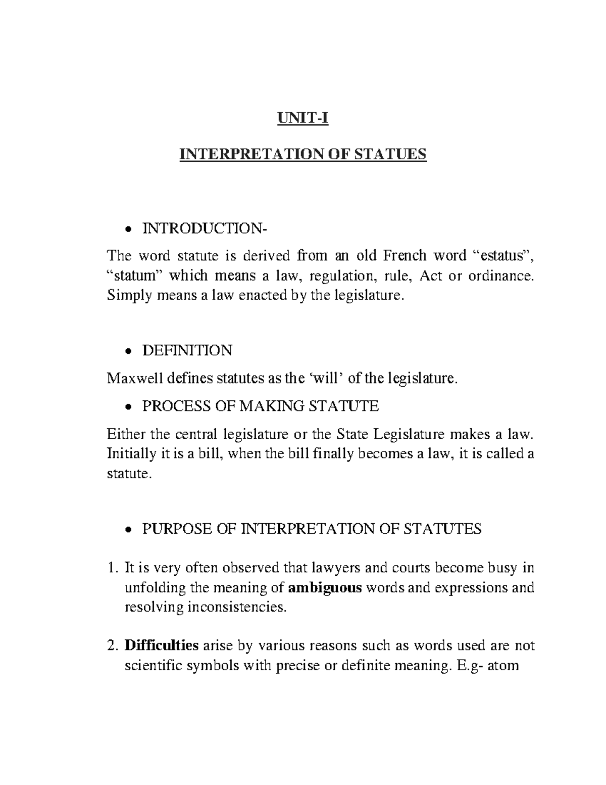 5 6075454256368845770 IOs notes. Till unit 4 - UNIT-I INTERPRETATION OF ...