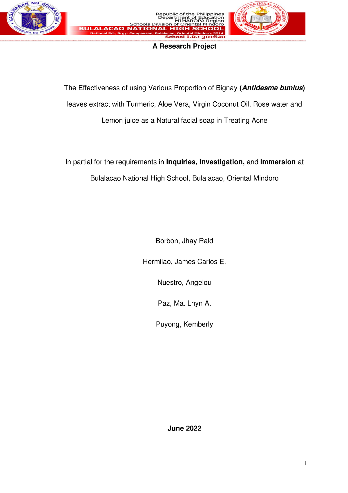 research paper submitted to the faculty of the department of brainly