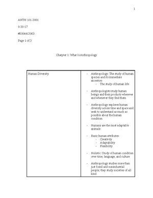 ANTH 101 - #3 - Lecture notes 3 - 1 ANTH 101 -3001 9-18-17 Page 1 of 2 ...