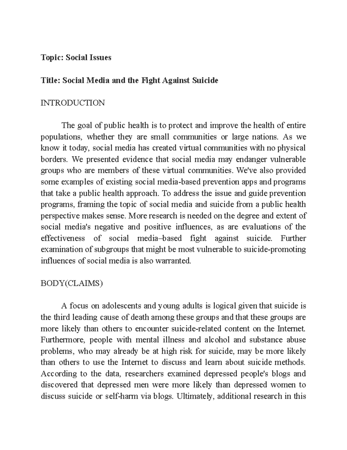 Position Paper Social Issues In The Philippines