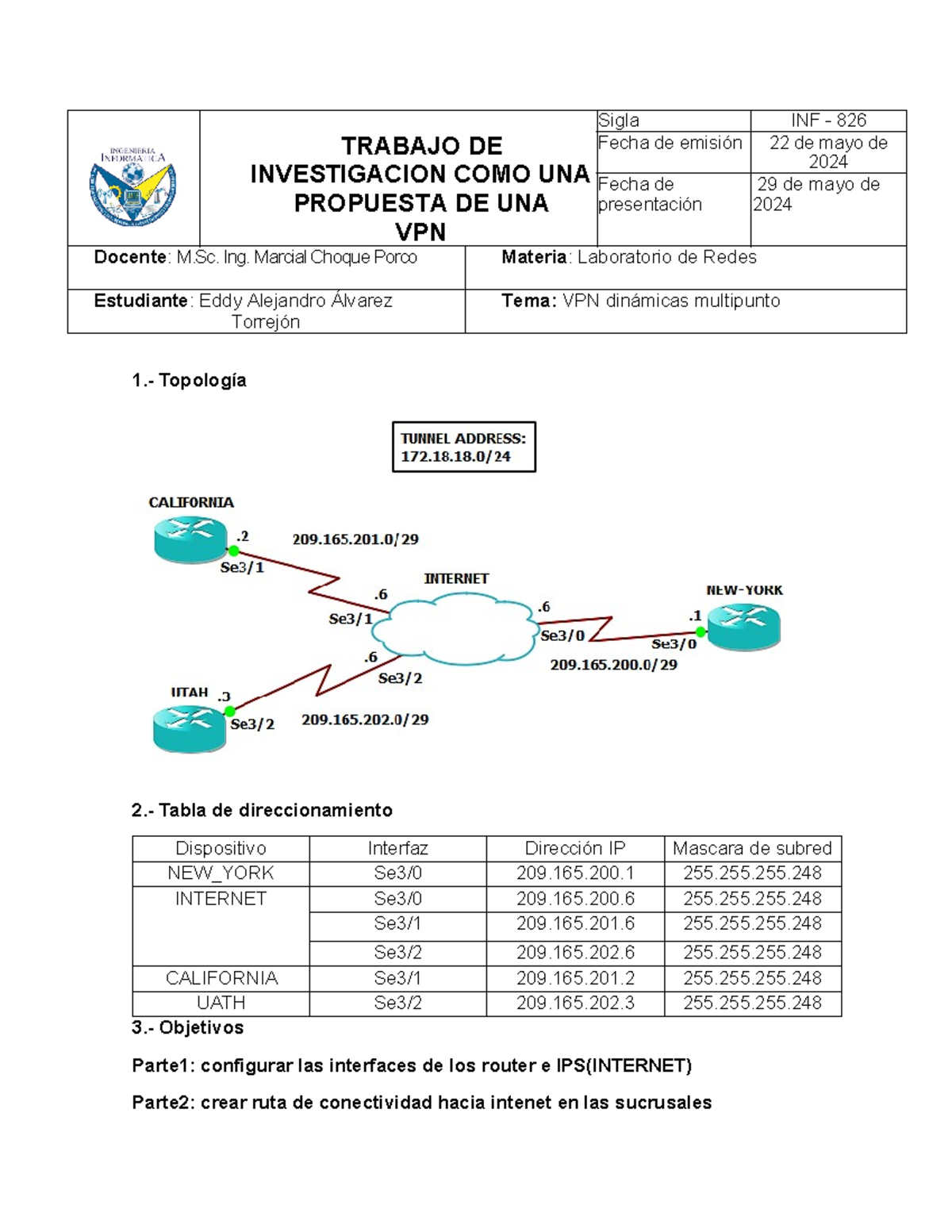 Practicas DE VPN - TRABAJO DE INVESTIGACION COMO UNA PROPUESTA DE UNA ...