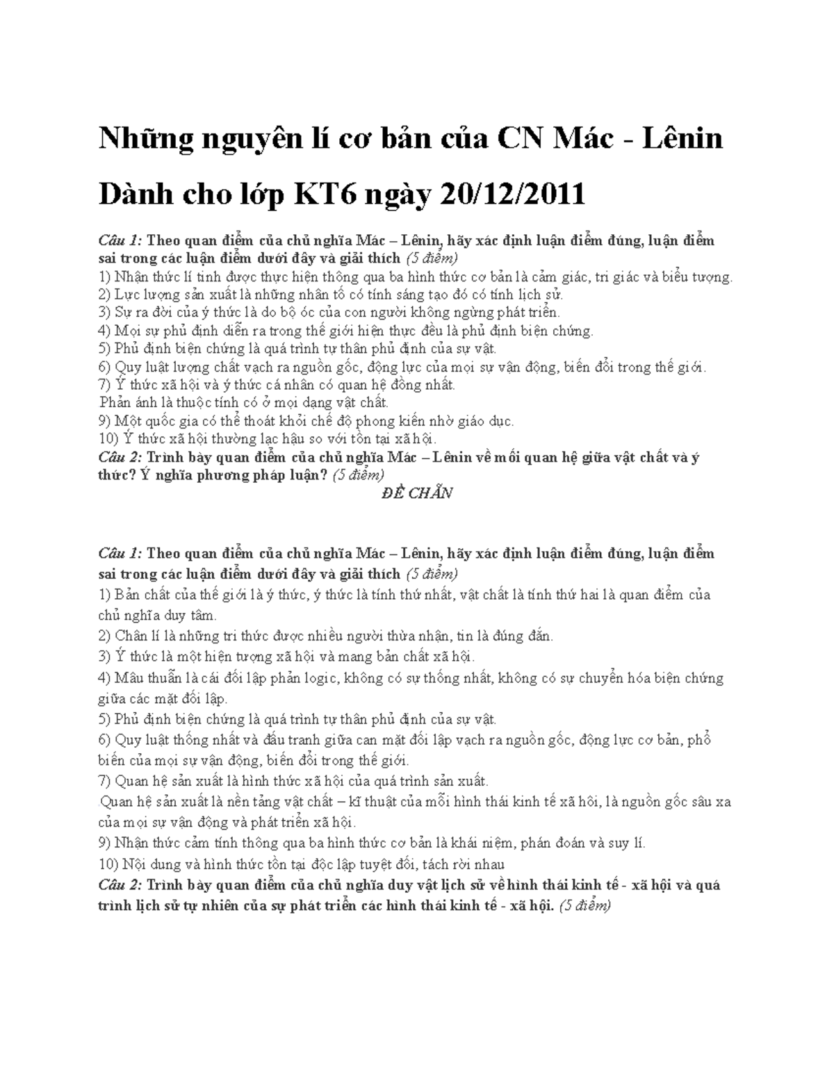 Nh Ng Nguyên Lí C B N C A CN Mác(2011 )dhcd - Những Nguyên Lí Cơ Bản ...