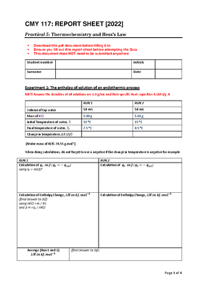 UV-Lab-report - CHE2621 - Studocu