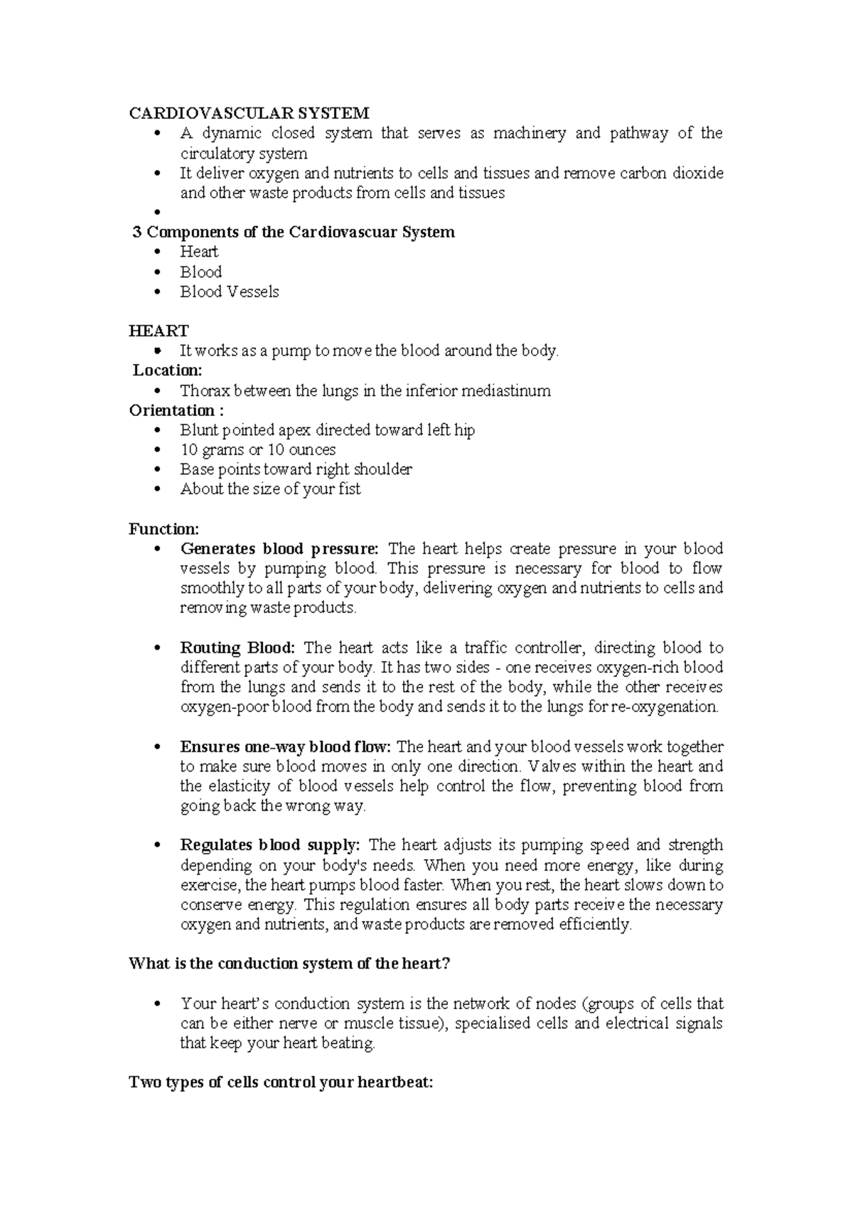 Cardiovascular System - CARDIOVASCULAR SYSTEM A dynamic closed system ...