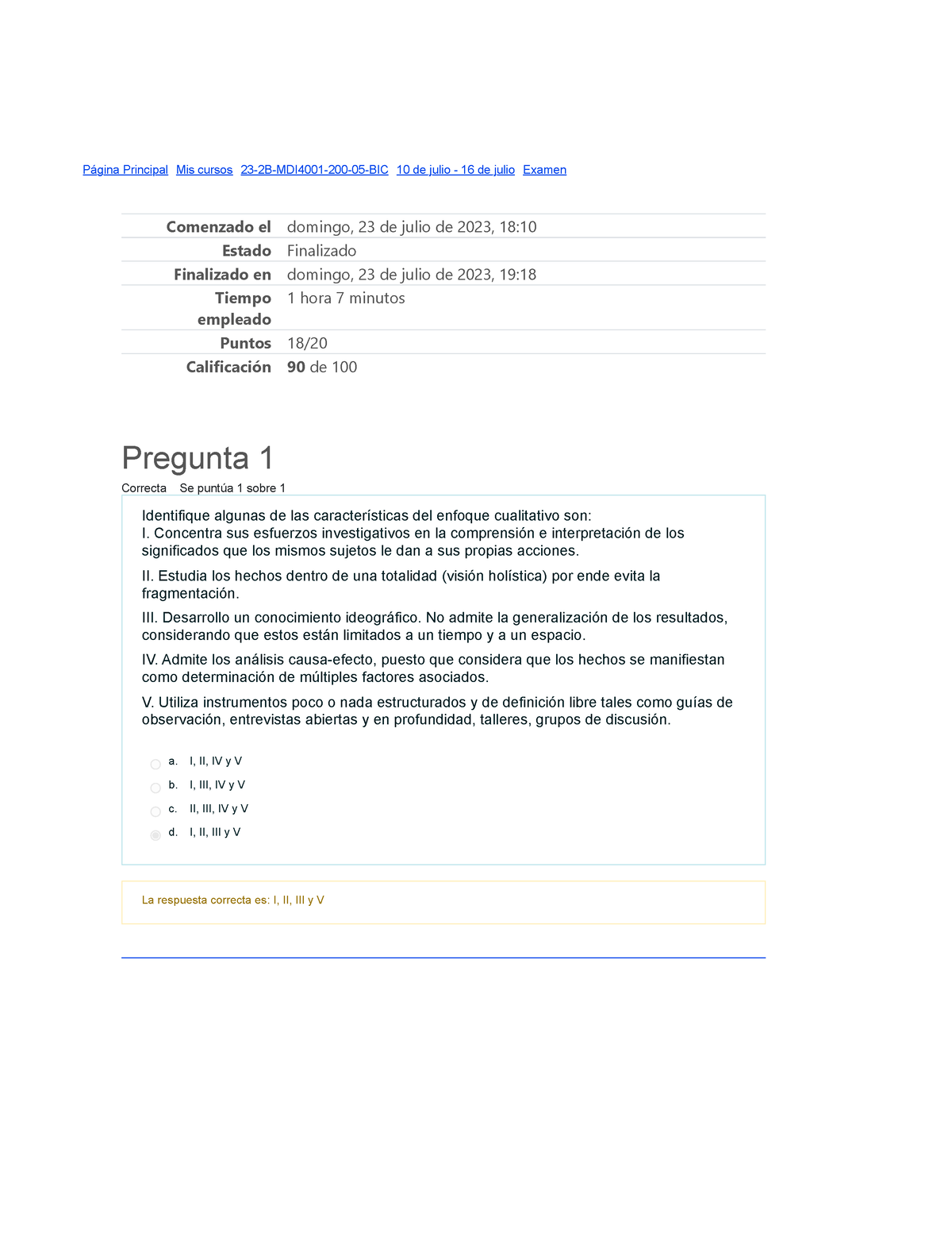 Examen Metodologías De La Investigación - Página Principal Mis Cursos ...