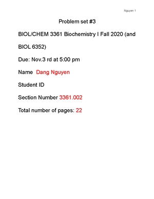 Intro to biochem - Biochemistry is the study of the chemical processes ...