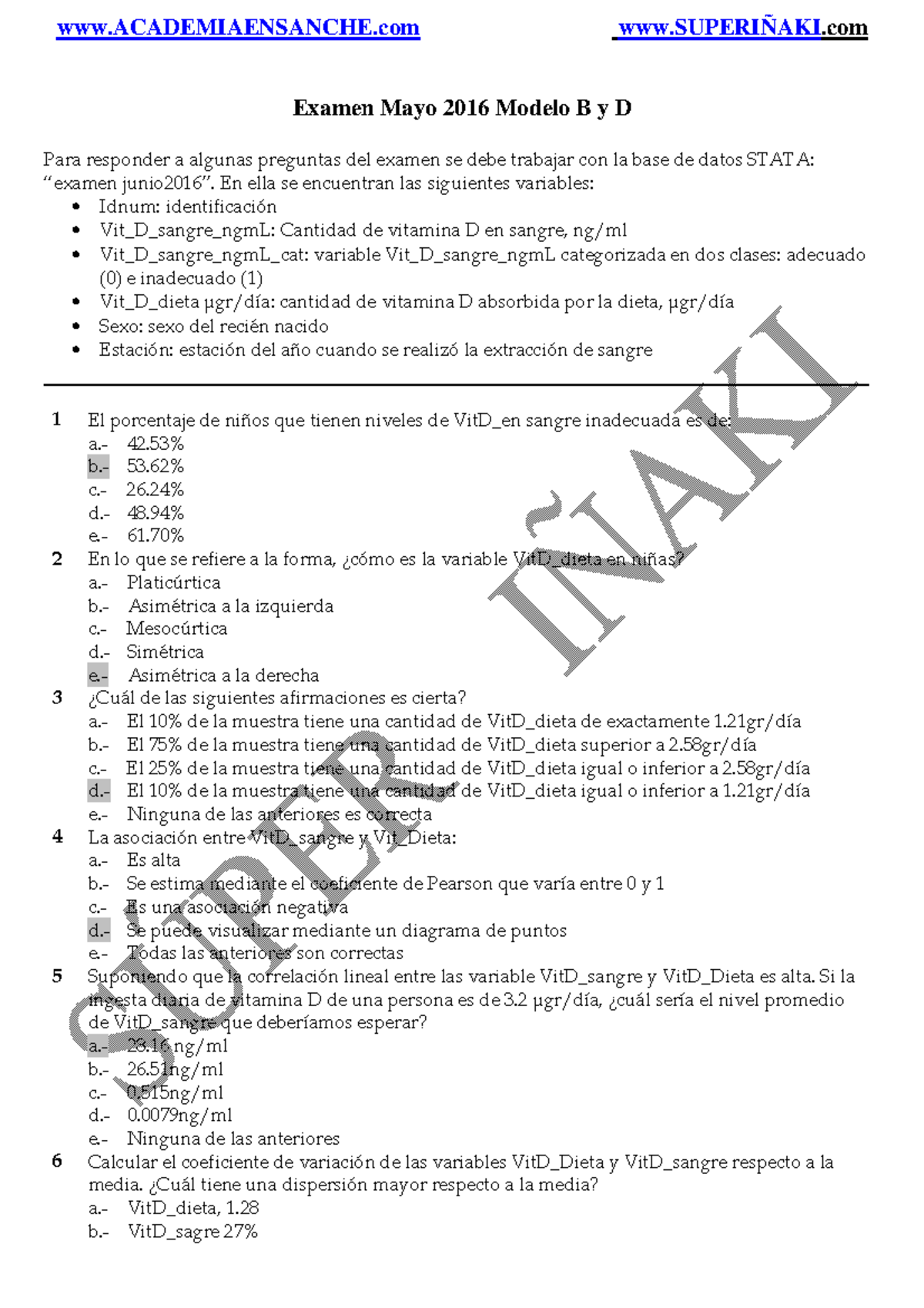 Examen Mayo 2016 Modelo B Y D Con Soluciones - Examen Mayo 2016 Modelo ...