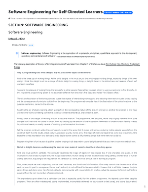 CS2113:T - Software Engineering for Self-Directed Learners [Printable ...