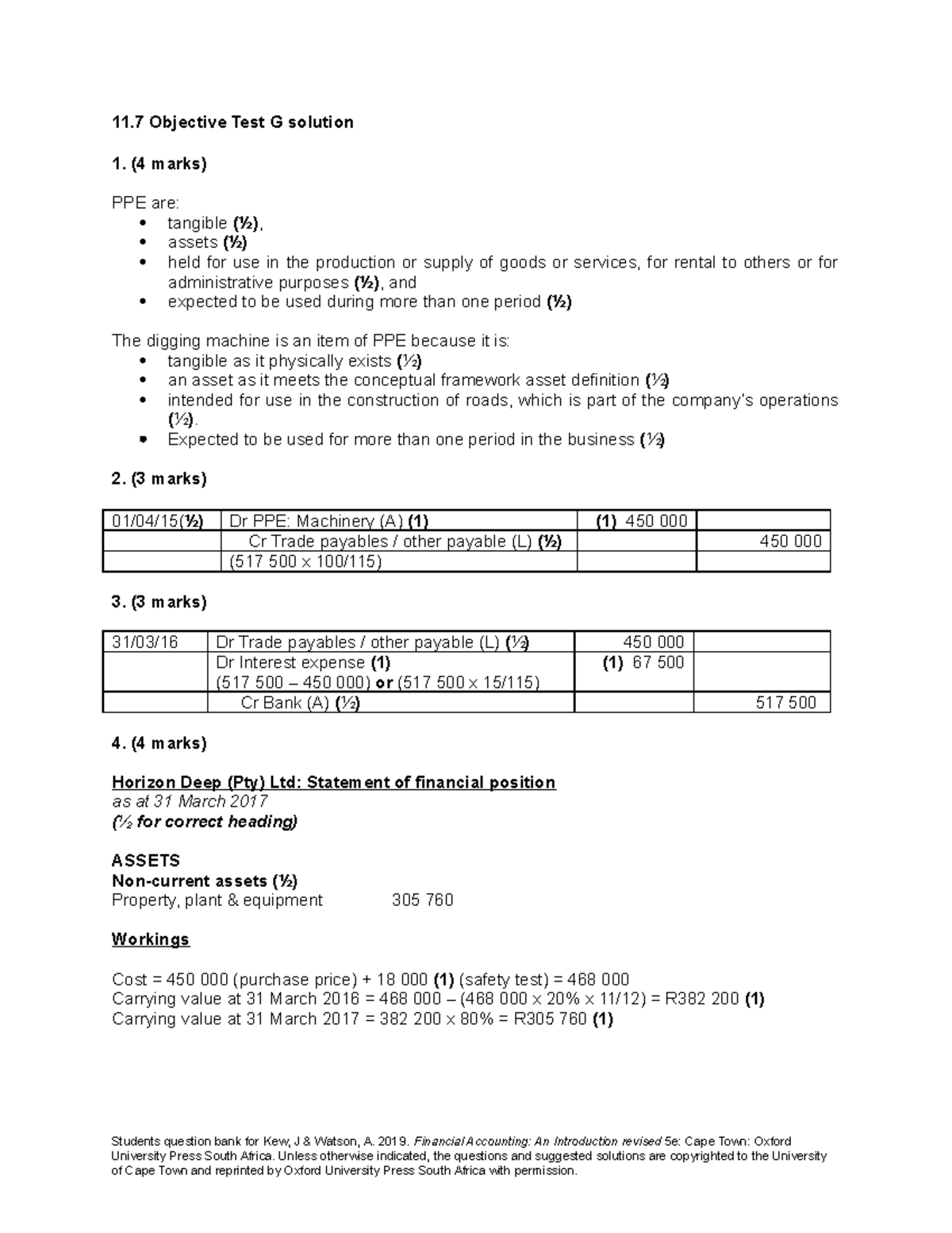 Tutorial 11.7isolution 11 Objective Test G solution (4 marks) PPE are