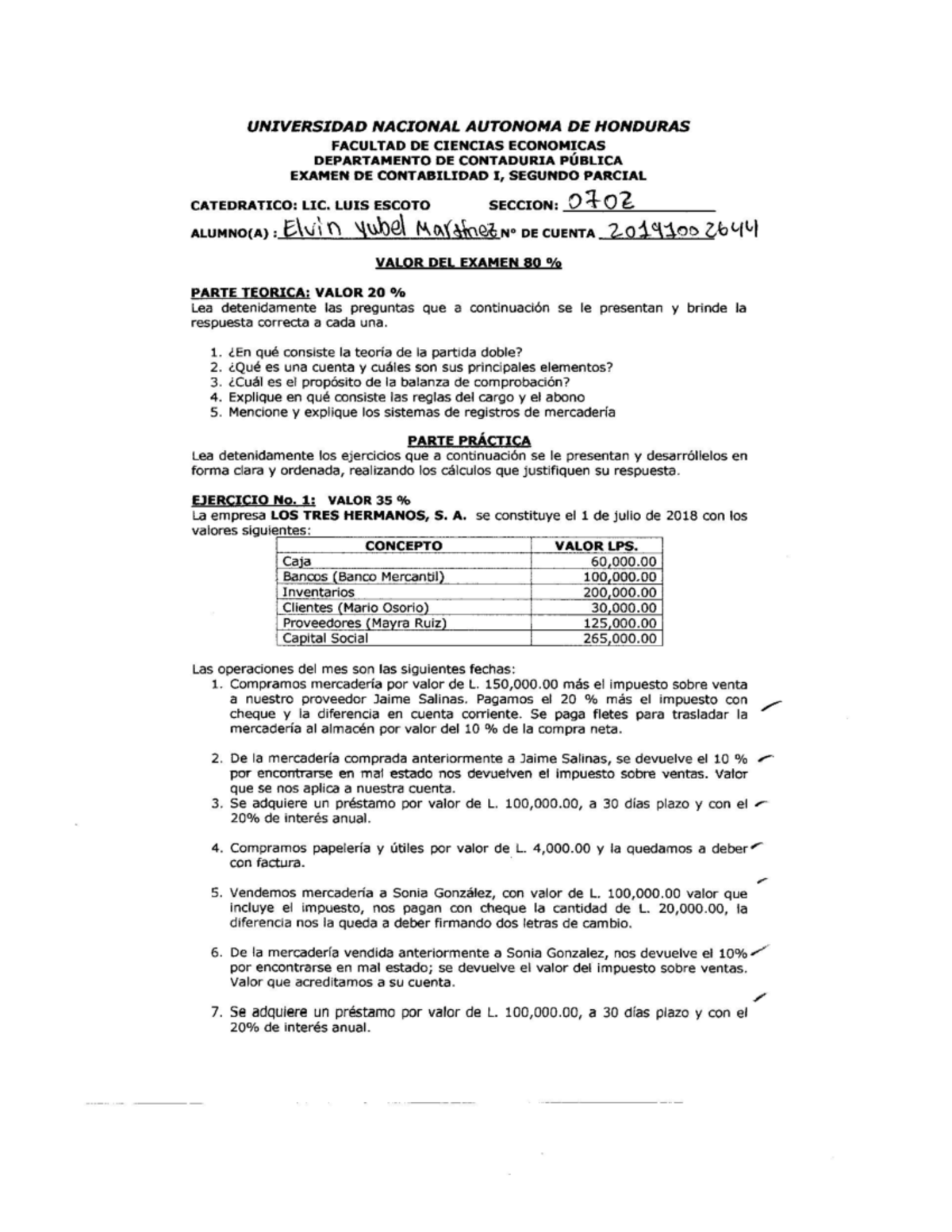 Examen Contabilidad Segundo Parcial Studocu