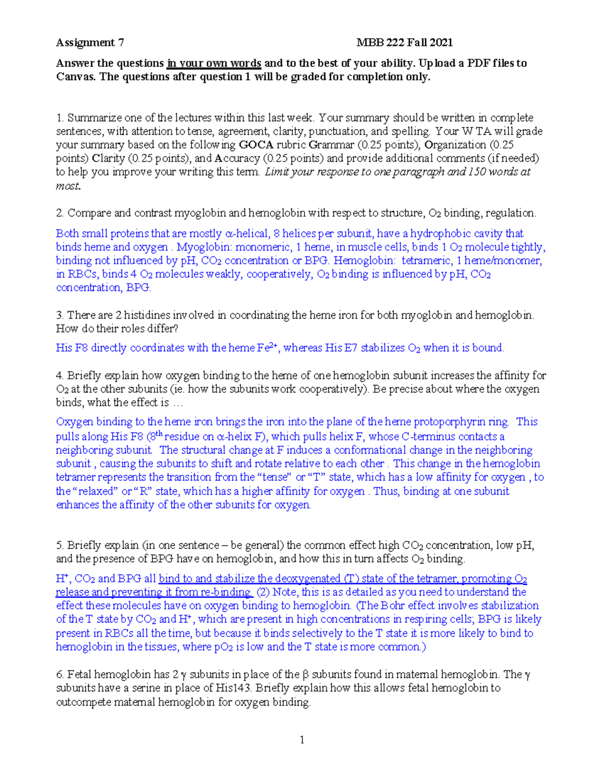 Assignment KEY Answer the questions in your own words and to the best ...