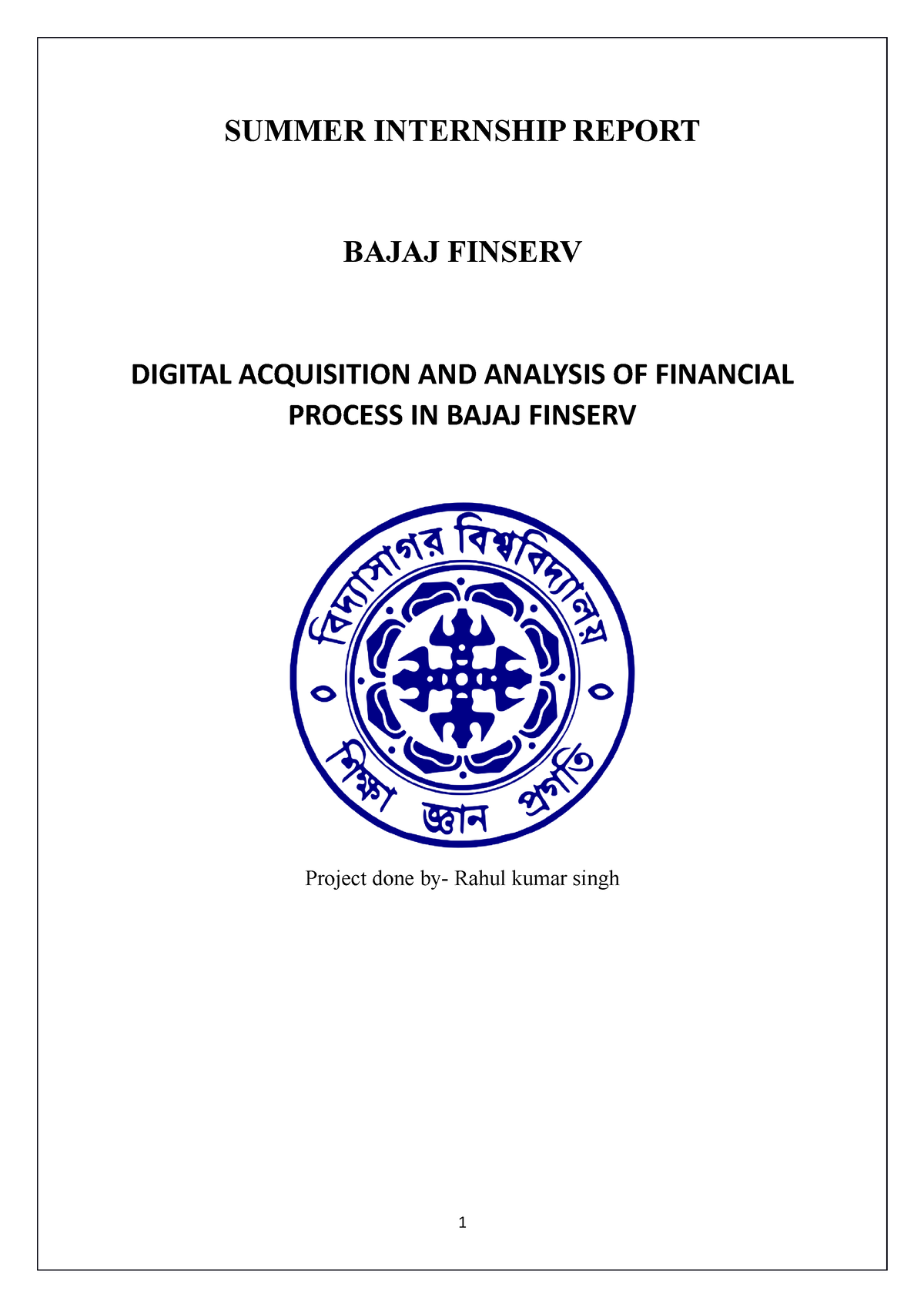 research report on bajaj finserv