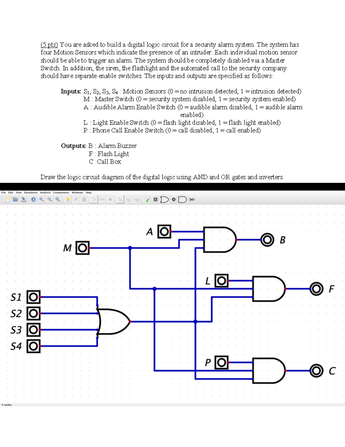 Security Alarm Using Logic Gates At Oliver Lake Blog