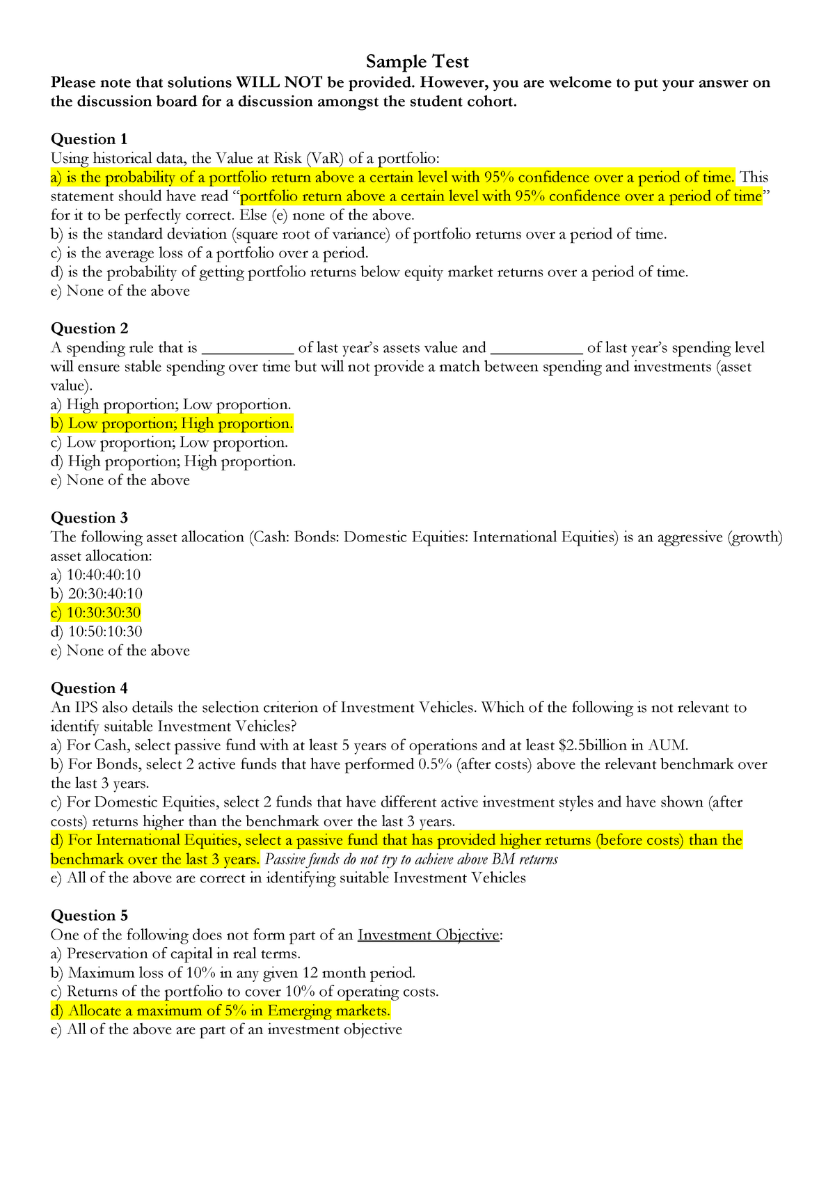 mid test of 2018 - Sample Test Please note that solutions WILL NOT be ...