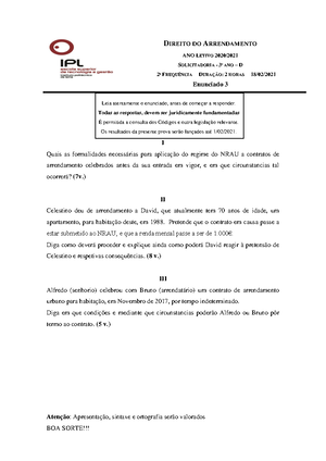 Minuta de Contrato de Arrendamento Para Habitação - MINUTA DE CONTRATO ...