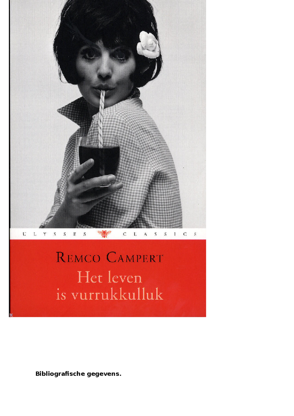 Het Leven Is Vurrukkulluk Remko Campert Bibliografische Gegevens