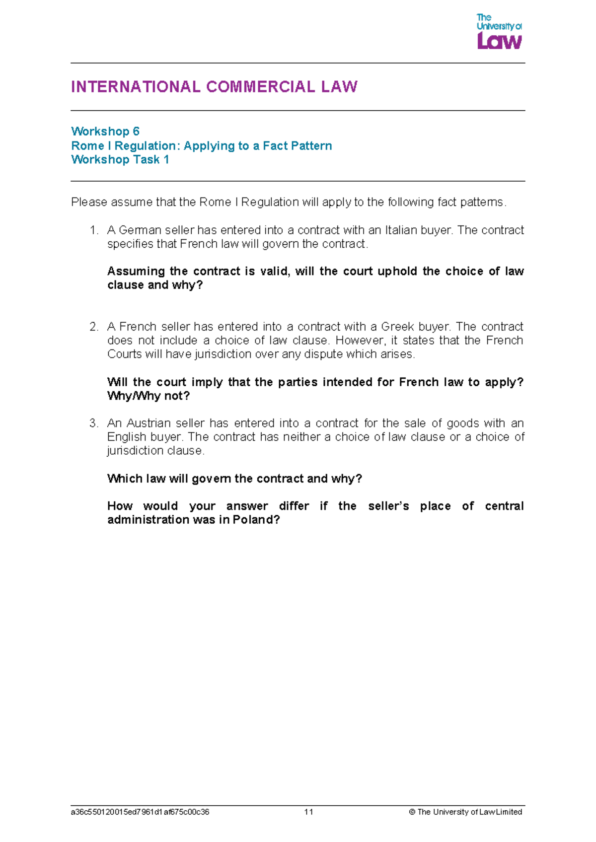 2425 icl ws06 ce01 workshop task 01 - INTERNATIONAL COMMERCIAL LAW ...