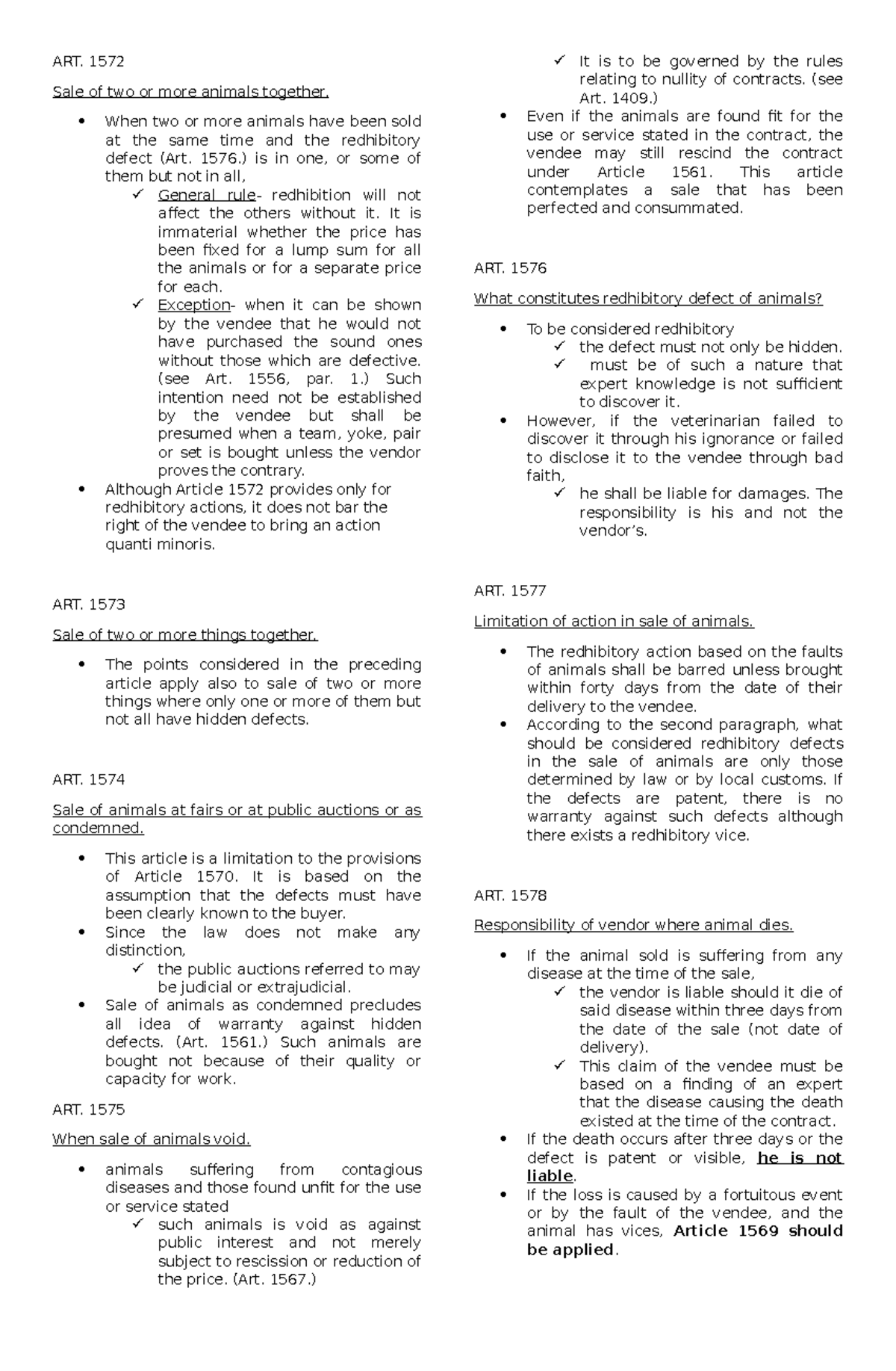 1472-1494 Law on Sales - Accountancy - LICEO U - Studocu