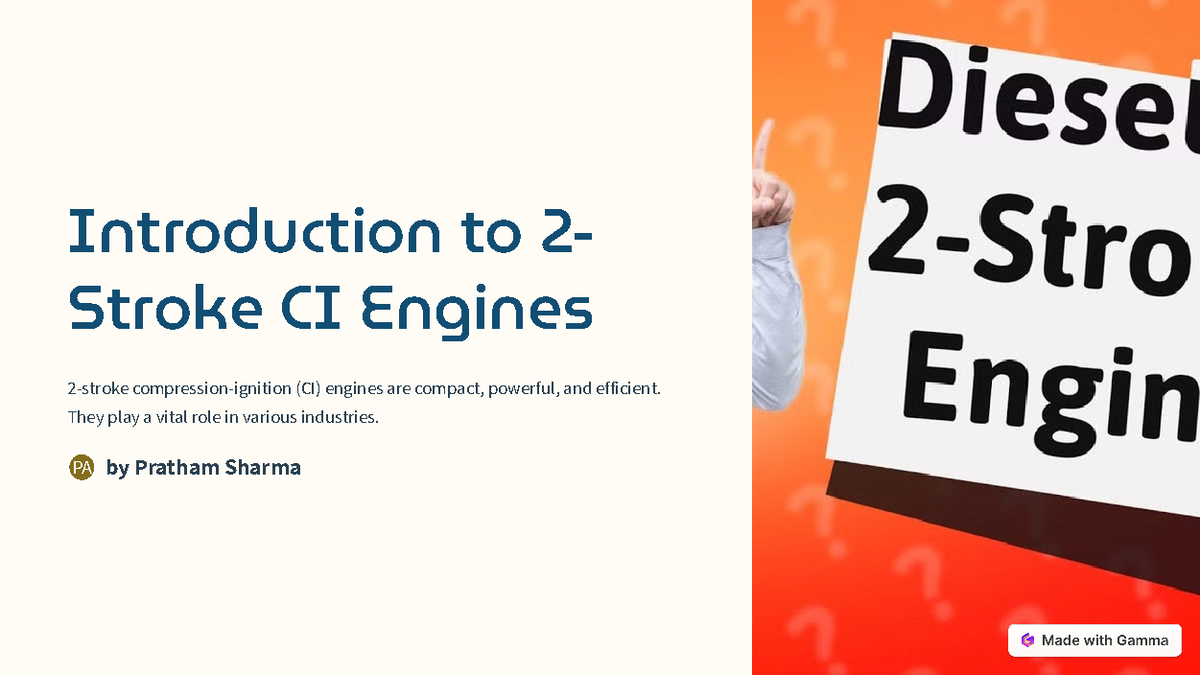 Introduction to 2 Stroke CI Engines - Introduction to 2- Stroke CI ...