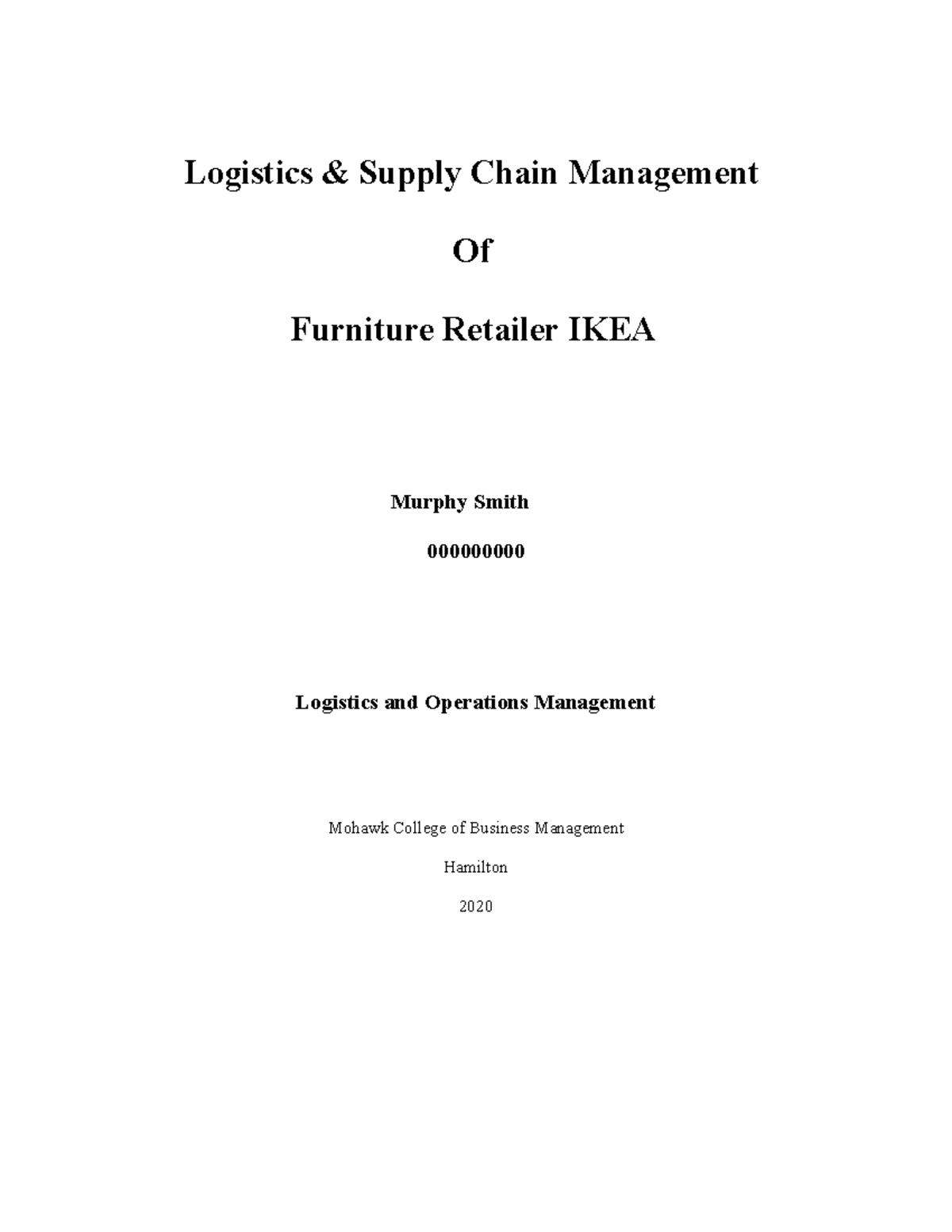 furniture supply chain management case study