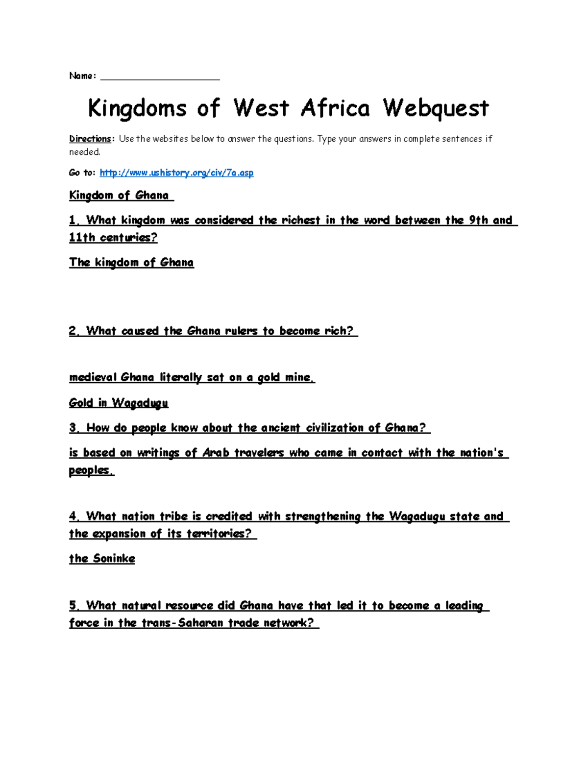 Africa Webquest Eeeee Name Kingdoms Of West   Thumb 1200 1553 