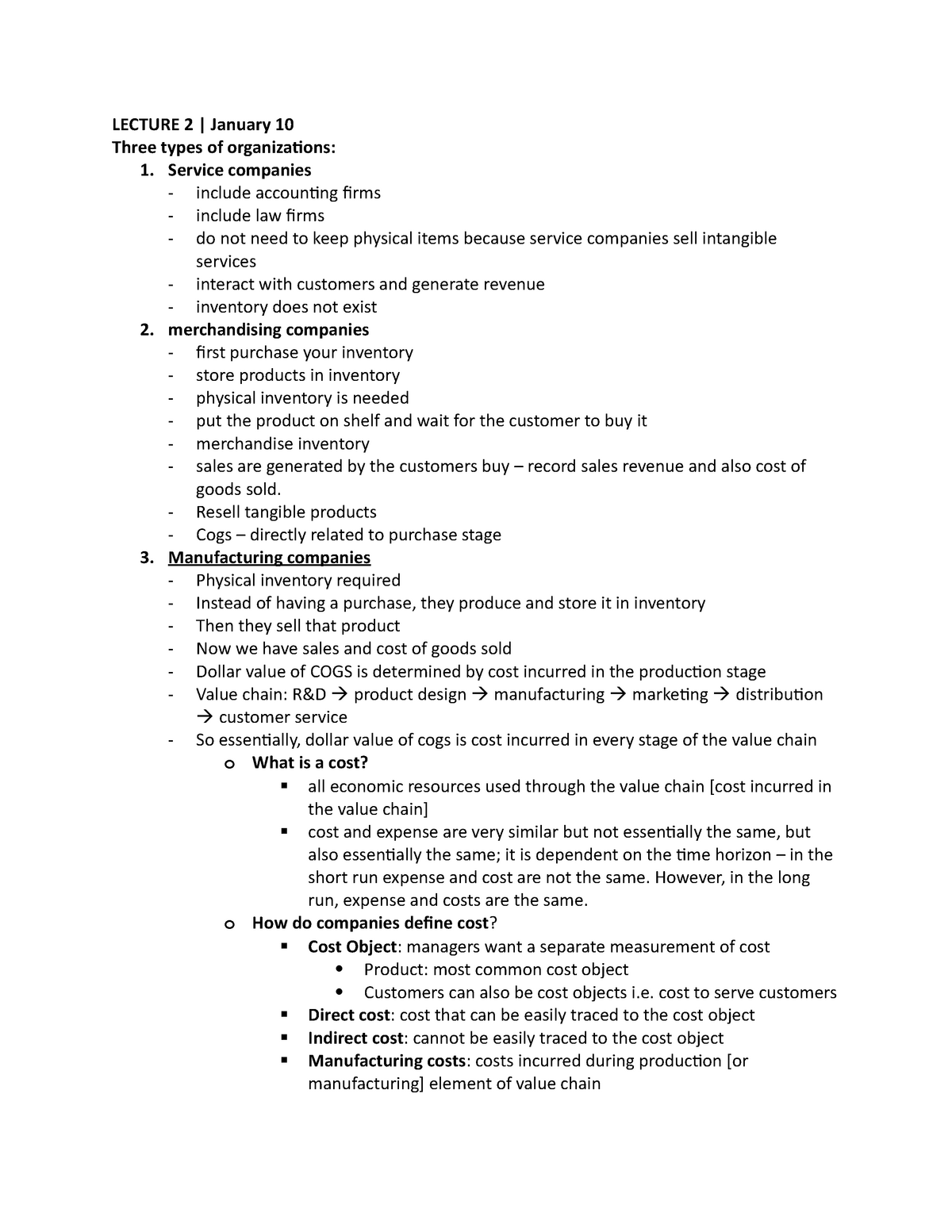 AFM 102 - Lecture 2 Notes - Afm 102 - UWaterloo - Studocu