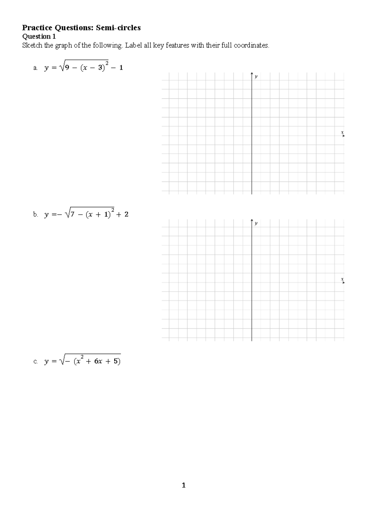 11 Methods SAC 1B 2023 Practice - Semi-Circles - Practice Questions ...