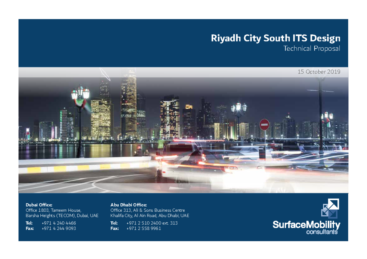 Riyadh City South ITS Design - Riyadh City South ITS Design ...
