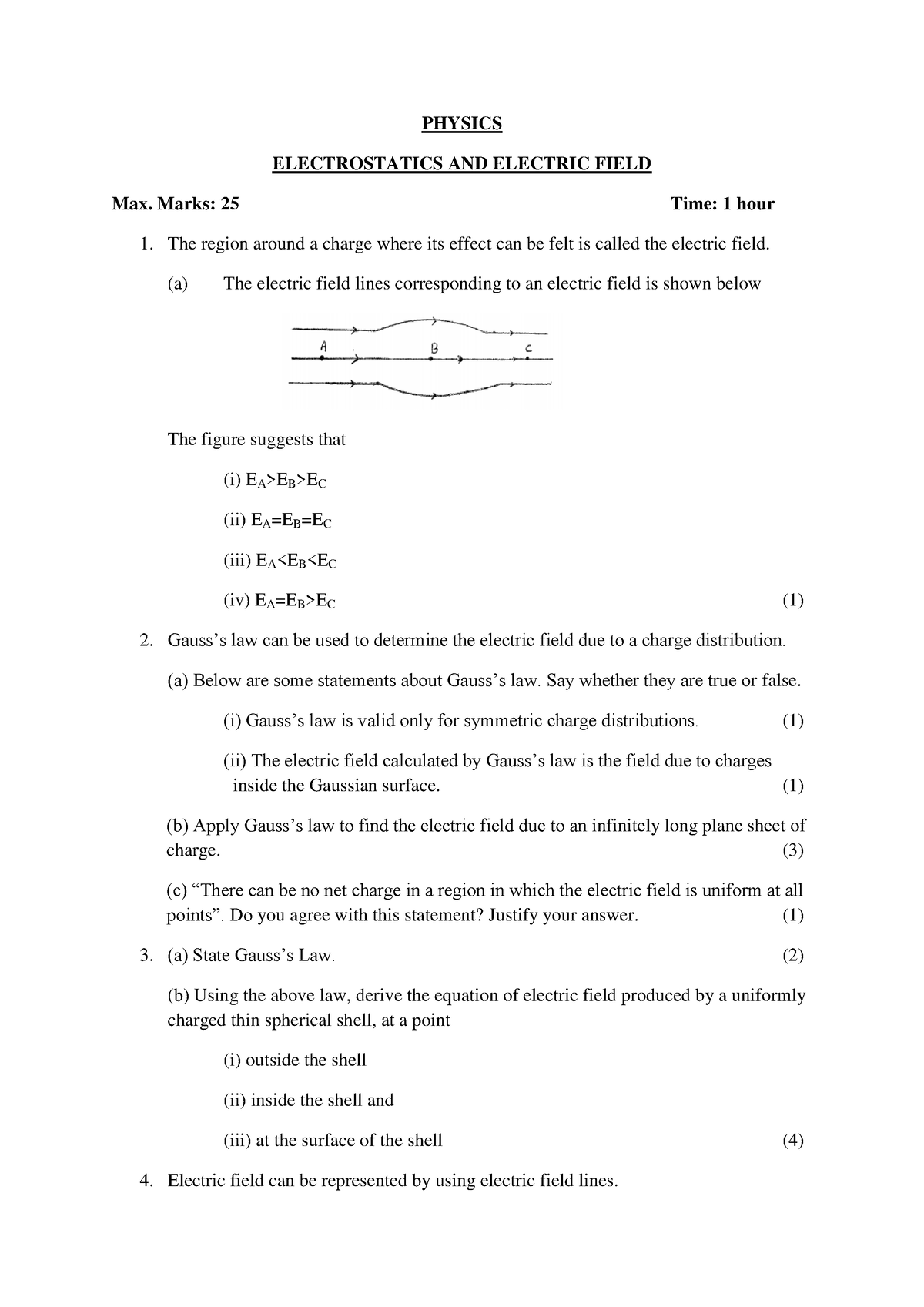 important-questions-from-electrostatics-and-electric-field-physics