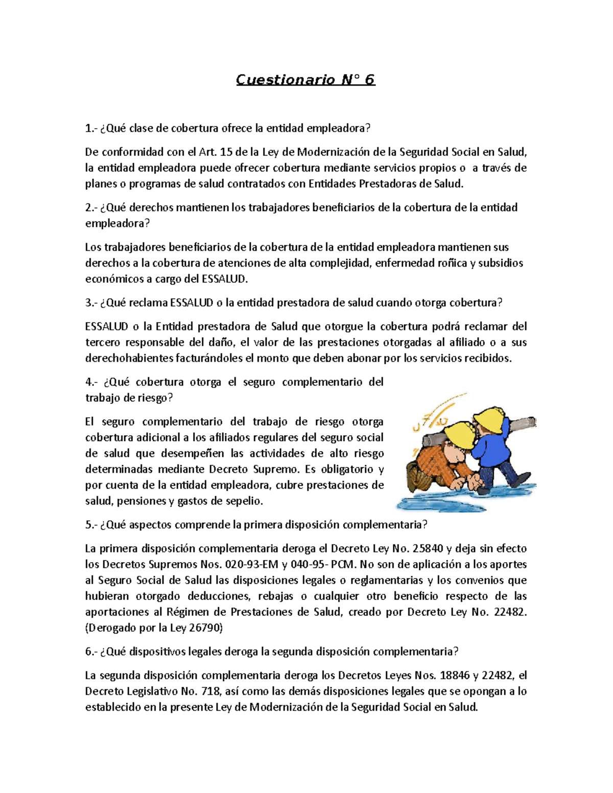 seguro complementario de trabajo de riesgo pension y salud