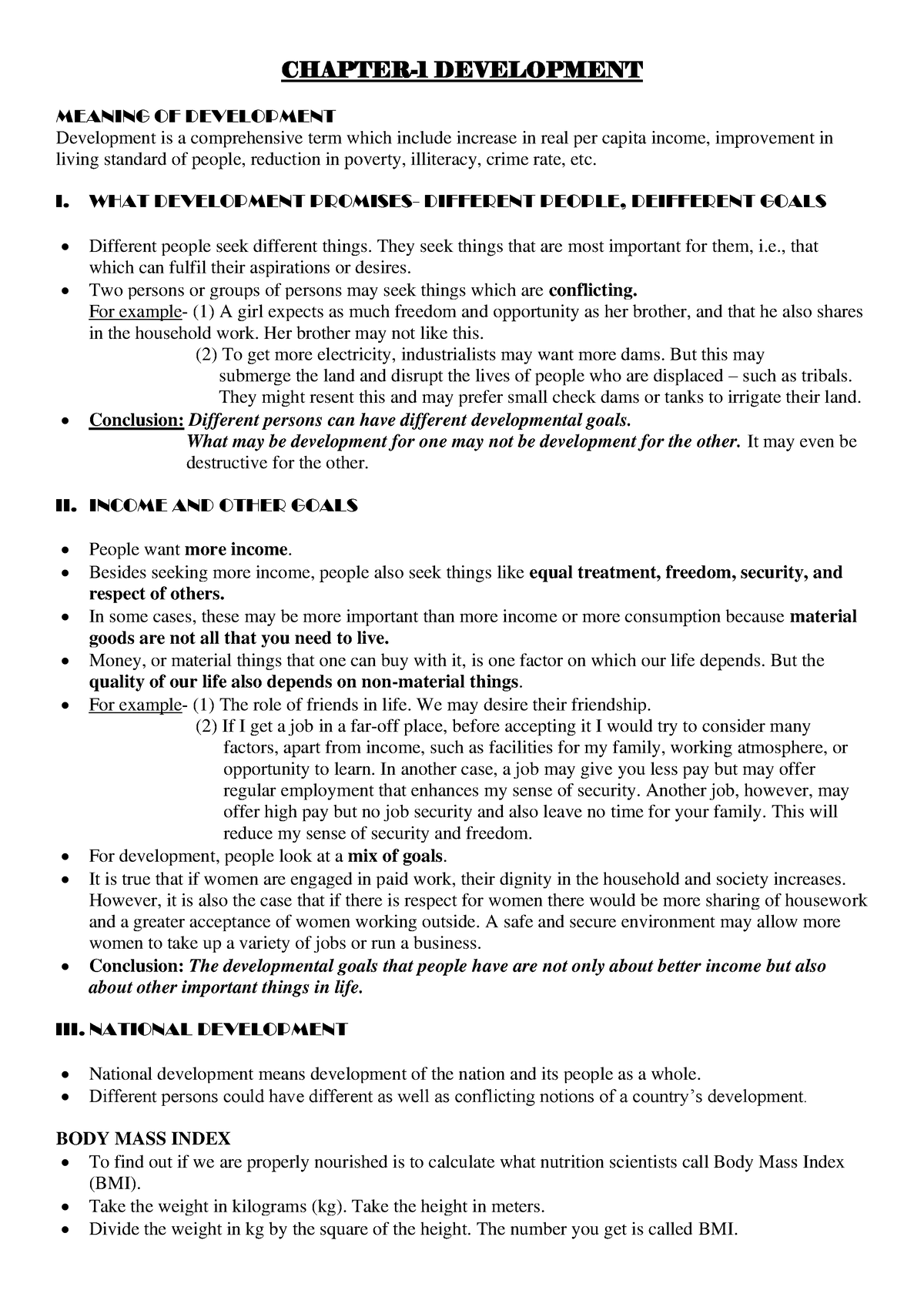 class-10-notes-eco-chapter-1-development-meaning-of-development